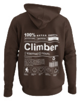 Φούτερ με κουκούλα - Climber - Color Thumbnail Καφέ