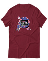 T-Shirt Αντρικό - Closed - Color Thumbnail Σκούρο Κόκκινο