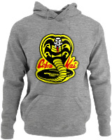 Φούτερ με κουκούλα - Cobra Kai - Color Thumbnail Γκρι Μελανζέ
