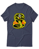 T-Shirt Αντρικό - Cobra Kai - Color Thumbnail Μπλε Γκρι