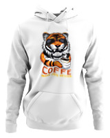 Φούτερ με κουκούλα Αντρικό - Coffe Makes Life Better - Color Thumbnail ΄Ασπρο
