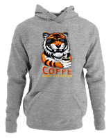 Φούτερ με κουκούλα Αντρικό - Coffe Makes Life Better - Color Thumbnail Γκρι Μελανζέ