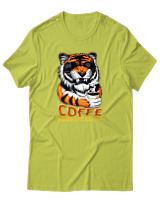 T-Shirt Αντρικό - Coffe Makes Life Better - Color Thumbnail Λαχανί