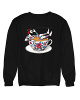 Φούτερ χωρίς κουκούλα - Coffee Cup - Color Thumbnail Μαύρο