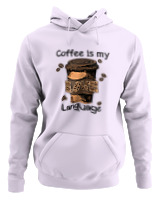Φούτερ με κουκούλα Αντρικό - Coffee Is My Language - Color Thumbnail Lilac