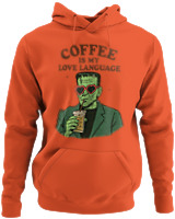 Φούτερ με κουκούλα - Coffee Is My Love Language - Color Thumbnail Orange