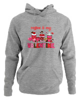 Φούτερ με κουκούλα Αντρικό - Coffee Is My Valentine - Color Thumbnail Γκρι Μελανζέ