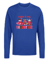 Μακρυμάνικο Μακό Αντρικό - Coffee Is My Valentine - Color Thumbnail Μπλε Ρουά