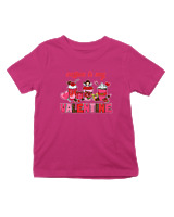 T-Shirt  Παιδικό - Coffee Is My Valentine - Color Thumbnail Φουξια