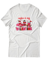T-Shirt  Γυναικείο - Coffee Is My Valentine - Color Thumbnail Άσπρο