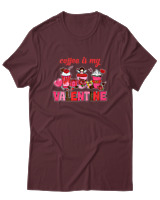 T-Shirt  Γυναικείο - Coffee Is My Valentine - Color Thumbnail Μπορντό