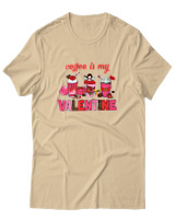 T-Shirt  Γυναικείο - Coffee Is My Valentine - Color Thumbnail Μπέζ
