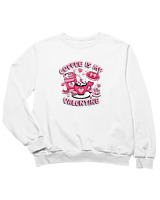 Φούτερ χωρίς κουκούλα Παιδικό - Coffee Is My Valentine - Color Thumbnail 'Ασπρο