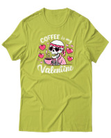 T-Shirt Αντρικό - Coffee Is My Valentine - Color Thumbnail Λαχανί