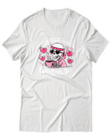T-Shirt  Γυναικείο - Coffee Is My Valentine - Color Thumbnail Άσπρο