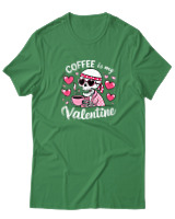 T-Shirt  Γυναικείο - Coffee Is My Valentine - Color Thumbnail Πράσινο