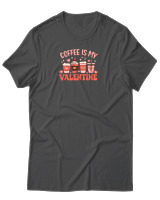 T-Shirt Αντρικό - Coffee Is My Valentine - Color Thumbnail Ανθρακί