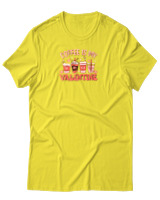 T-Shirt Αντρικό - Coffee Is My Valentine - Color Thumbnail Κίτρινο