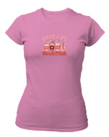 T-Shirt Στενή Γραμμή Γυναικείο - Coffee Is My Valentine - Color Thumbnail Ροζ