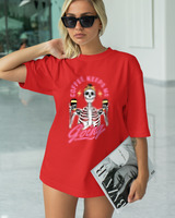 T-Shirt Classic - Coffee Keeps Me Going - Color Thumbnail RED
