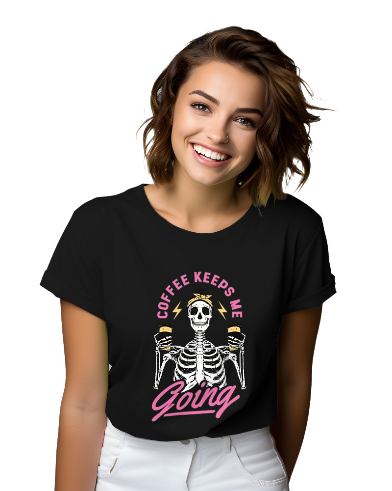 T-Shirt Classic - Coffee Keeps Me Going - Image 1