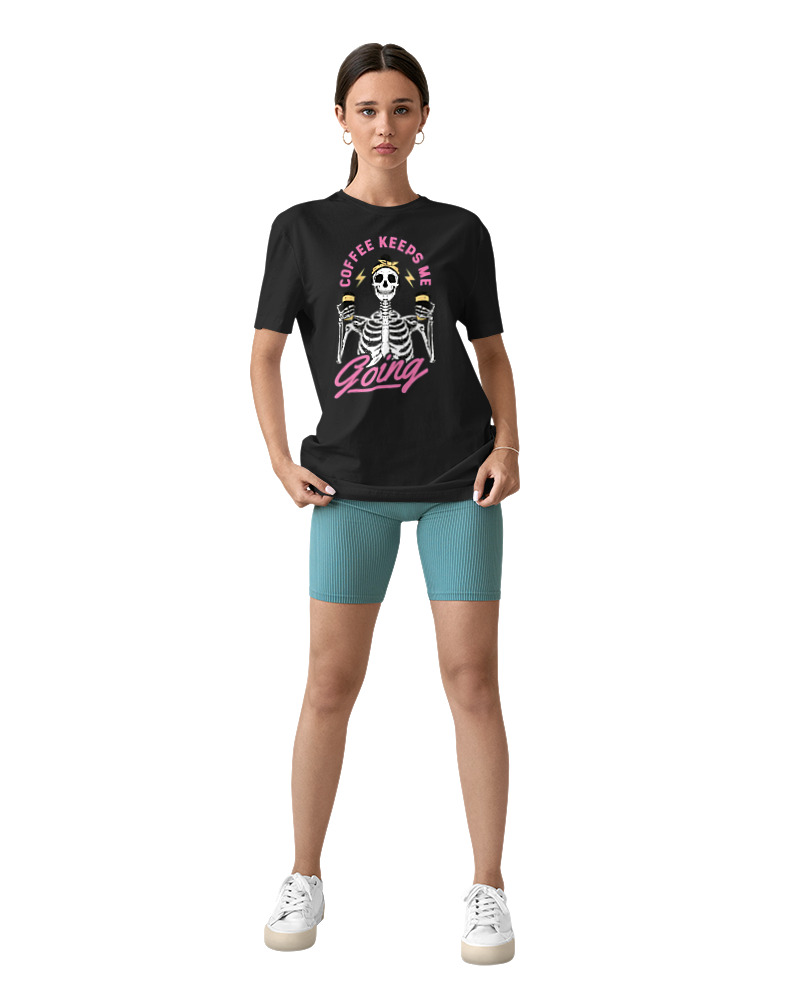 T-Shirt Classic - Coffee Keeps Me Going - Image 2