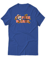 T-Shirt Αντρικό - Coffee Please - Color Thumbnail Μπλε Ρουά