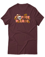 T-Shirt Αντρικό - Coffee Please - Color Thumbnail Μπορντό