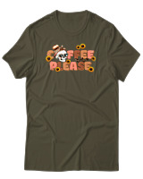 T-Shirt Αντρικό - Coffee Please - Color Thumbnail Χακί