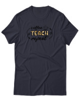 T-Shirt Αντρικό - Coffee Teach Repeat - Color Thumbnail Σκούρο Μπλε