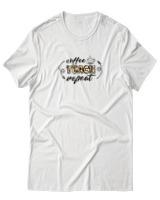 T-Shirt  Γυναικείο - Coffee Teach Repeat - Color Thumbnail Άσπρο