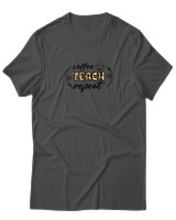 T-Shirt  Γυναικείο - Coffee Teach Repeat - Color Thumbnail Ανθρακί