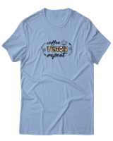 T-Shirt  Γυναικείο - Coffee Teach Repeat - Color Thumbnail Γαλάζιο