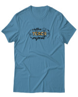 T-Shirt  Γυναικείο - Coffee Teach Repeat - Color Thumbnail Τυρκουάζ