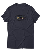 T-Shirt  Γυναικείο - Coffee Teach Repeat - Color Thumbnail Σκούρο Μπλέ
