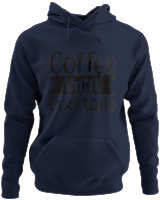 Φούτερ με κουκούλα - Coffee Until Cocktails - Color Thumbnail Navy Blue