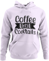 Φούτερ με κουκούλα - Coffee Until Cocktails - Color Thumbnail Λιλά