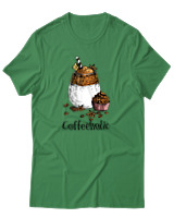 T-Shirt Αντρικό - Coffeeholic - Color Thumbnail Πράσινο