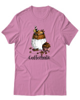 T-Shirt Αντρικό - Coffeeholic - Color Thumbnail Ροζ