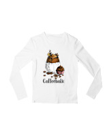 Μακρυμάνικο Μακό Παιδικό - Coffeeholic - Color Thumbnail 'Ασπρο