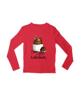Μακρυμάνικο Μακό Παιδικό - Coffeeholic - Color Thumbnail Κόκκινο