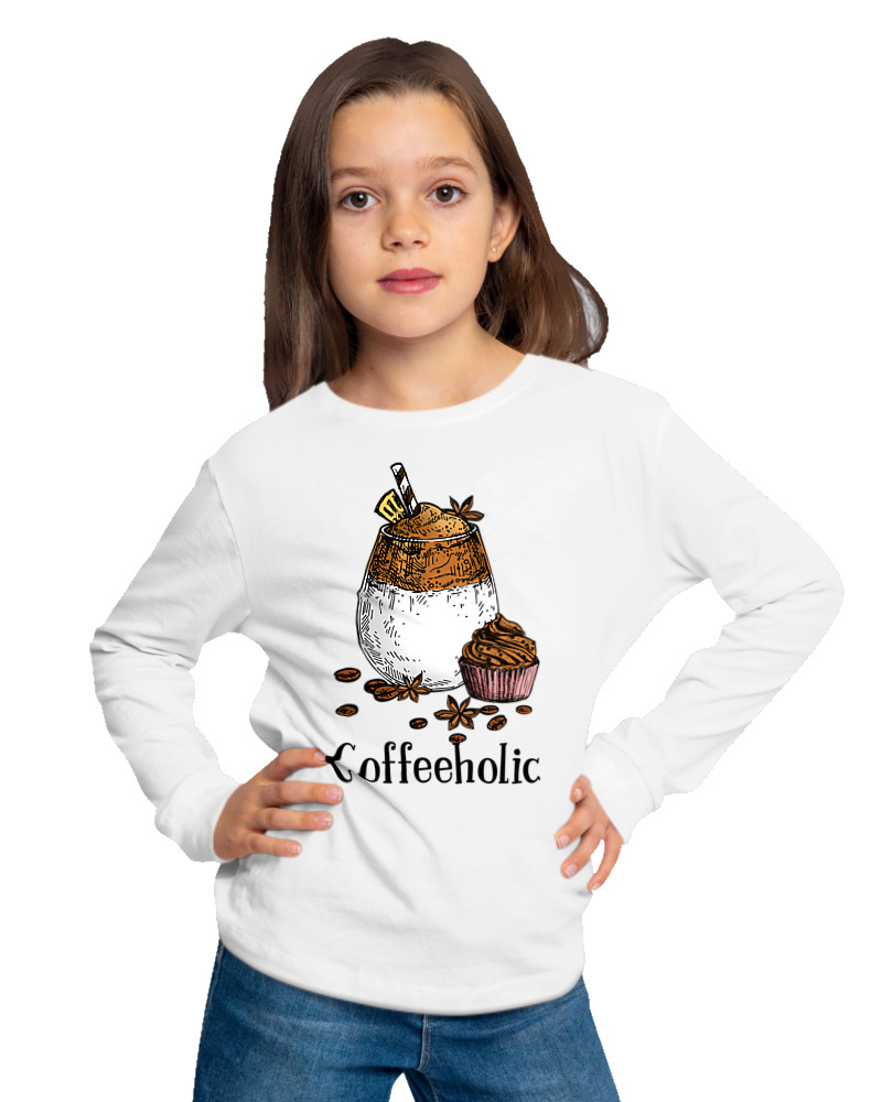 Μακρυμάνικο Μακό Παιδικό - Coffeeholic - Image 1