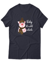 T-Shirt  Γυναικείο - Cold Outside - Color Thumbnail Σκούρο Μπλέ