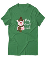 T-Shirt  Γυναικείο - Cold Outside - Color Thumbnail Πράσινο