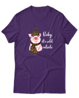 T-Shirt  Γυναικείο - Cold Outside - Color Thumbnail Μώβ