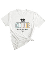 T-Shirt Woman Fashion Γυναικείο - Collie Mama - Color Thumbnail WHITE
