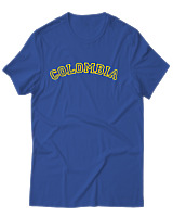 T-Shirt Unisex - Colombia - Color Thumbnail Μπλε Ρουά
