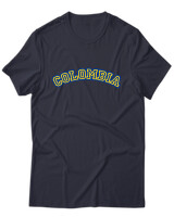 T-Shirt Unisex - Colombia - Color Thumbnail Σκούρο Μπλε