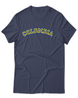 T-Shirt Unisex - Colombia - Color Thumbnail Μπλε Γκρι