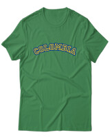 T-Shirt Unisex - Colombia - Color Thumbnail Πράσινο